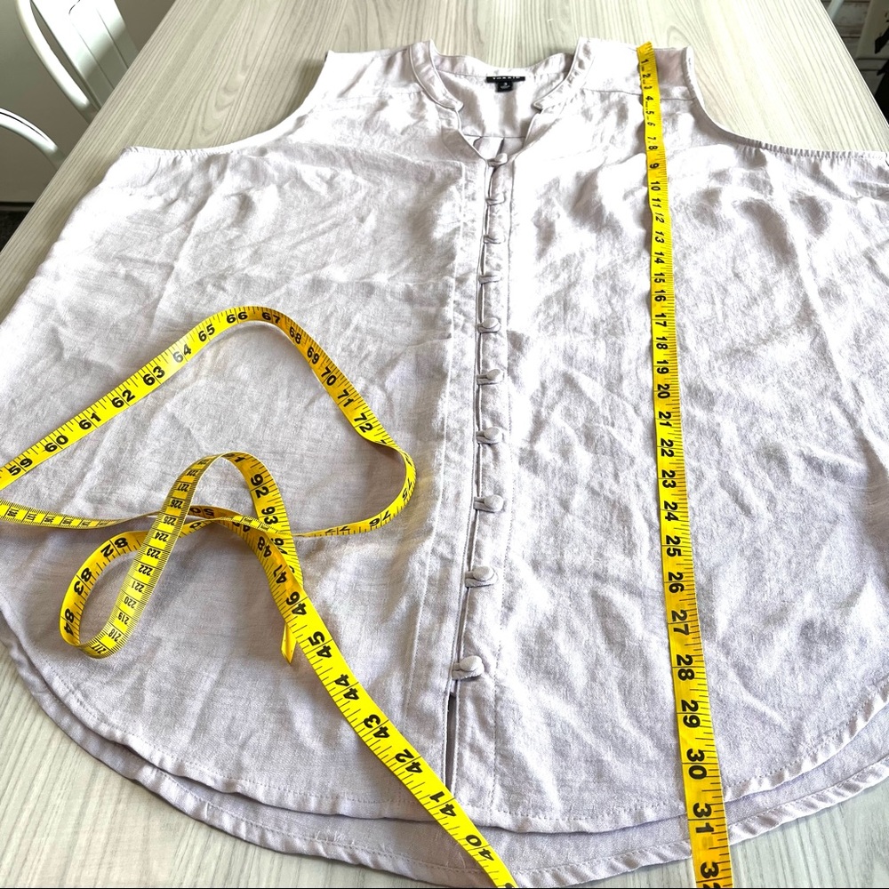 LIKE NEW! TORRID HARPER - LILAC PURPLE GAUZE BUTTON FRONT TUNIC TANK SIZE 3X - Picture 9 of 9